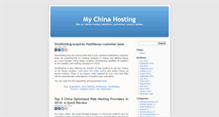 Desktop Screenshot of mychinahosting.com